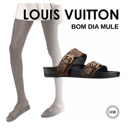 Louis Vuitton MONOGRAM Monogram Elegant Style Logo Sandals 1A3R5I 