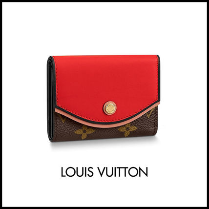 Louis Vuitton MONOGRAM Monogram Calfskin Leather Folding Wallet Small Wallet Logo 