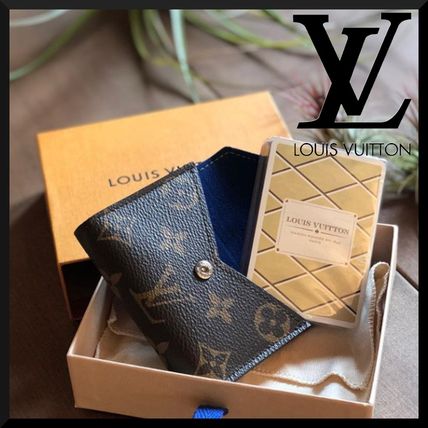 Louis Vuitton Monogram Bi color Leather Logo Card Holders GI0014 