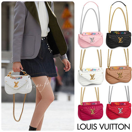 Louis Vuitton Calfskin 2WAY Chain Plain Elegant Style Crossbody 