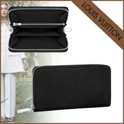 Louis Vuitton Plain Leather Long Wallet Logo Long Wallets M61857 