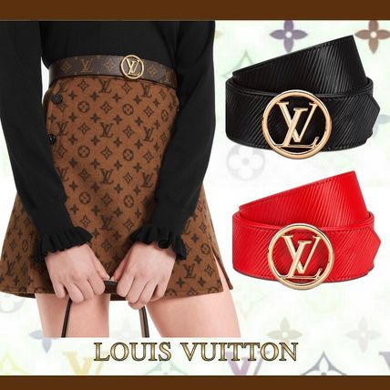 Louis Vuitton 2020 21AW Monogram Street Style Plain Leather Logo Belts M9936V M9935V 