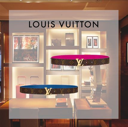 Louis Vuitton Monogram Leather Logo Belts M0256U M0256V M0256W M0255U M0255V M0255W 