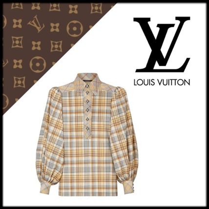 Louis Vuitton 2020 21AW Short Other Plaid Patterns Long Sleeves Cotton Elegant Style 1A7UNN 
