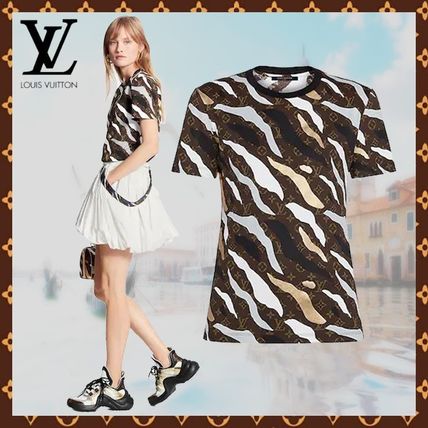 Louis Vuitton Monogram Unisex Collaboration Cotton Short Sleeves T Shirts 1A7TLX 