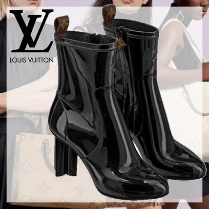Louis Vuitton 2020 SS Plain Block Heels Elegant Style AnkleBooties Boots 