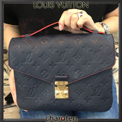 Louis Vuitton MONOGRAM EMPREINTE 2017 SS Monogram Calfskin 2WAY Bi color Elegant Style Shoulder Bags 