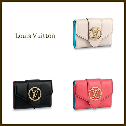 Louis Vuitton PONT NEUF 2020 SS Leather Folding Wallet Small Wallet Logo Folding Wallets M69176 M69175 M69177 