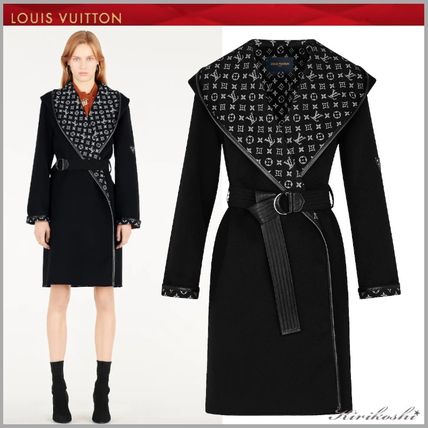 Louis Vuitton 2019 SS Monogram Wool Plain Long Formal Style Coats 