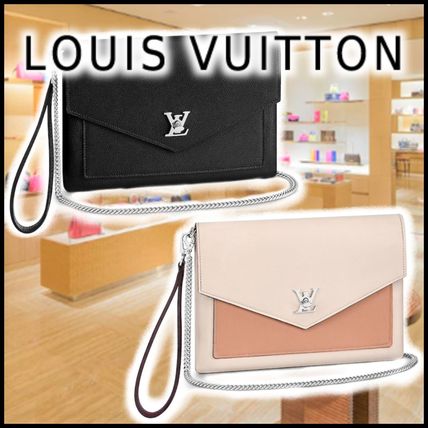 Louis Vuitton MYLOCKME POCHETTE rose silk quartz calla noir clutches M63926 M67521 