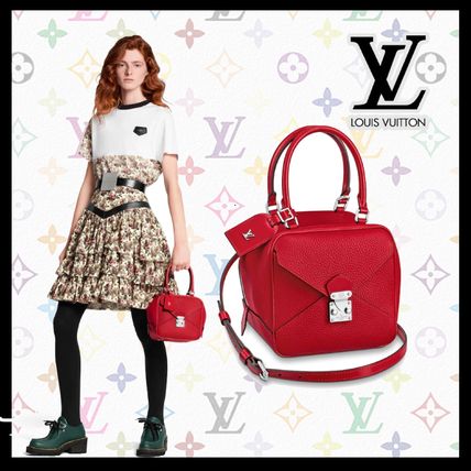 Louis Vuitton SQUARE BAG Casual Style Unisex Calfskin A4 2WAY Leather Office Style M55475 