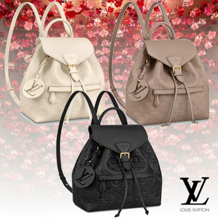 Louis Vuitton MONOGRAM EMPREINTE Monogram Casual Style Blended Fabrics Street Style 2WAY M45205 M45397 M45410 