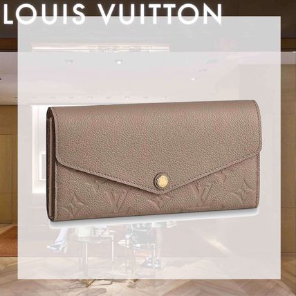 Louis Vuitton PORTEFEUILLE SARAH 2020 SS Monogram Unisex Plain Leather Folding Wallet Logo M68708 