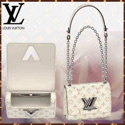 Louis Vuitton TWIST Monogram Blended Fabrics 2WAY Bi color Chain Plain Leather 
