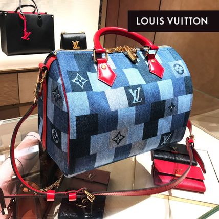 Louis Vuitton NEVERFULL 2019 20AW Casual Style Denim A4 Logo Handbags M45041 
