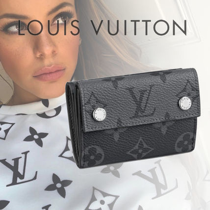 Louis Vuitton 2020 21AW Monogram Unisex Canvas Leather Folding Wallet Small Wallet 