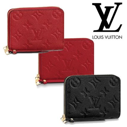 Louis Vuitton MONOGRAM EMPREINTE Monogram Canvas Blended Fabrics Leather Folding Wallet 