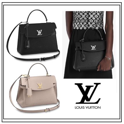 Louis Vuitton LOCKME 2019 SS Blended Fabrics 2WAY Leather Elegant Style Crossbody 