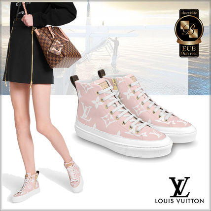Louis Vuitton Monogram Plain Toe Casual Style Logo Low Top Sneakers 
