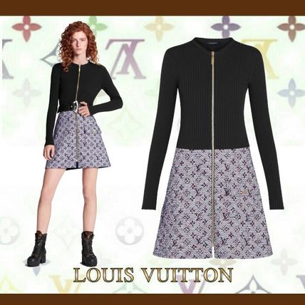 Louis Vuitton MONOGRAM 2020 SS Bi Material Dress 1A68BP