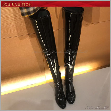 Louis Vuitton 2019 SS Monogram Plain Party Style Elegant Style Chunky Heels 