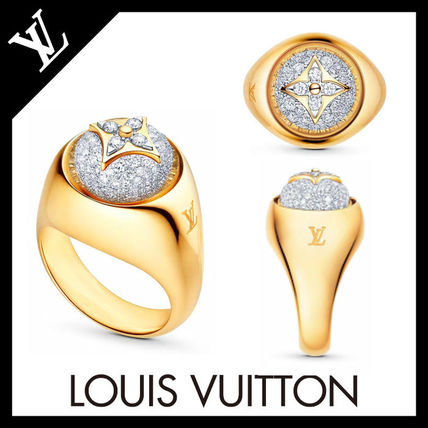 Louis Vuitton 2020 SS Blended Fabrics Party Style 18K Gold With Jewels Q9M83B 
