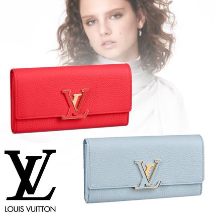 Louis Vuitton CAPUCINES 2019 20AW Plain Leather Long Wallet Long Wallets M69060 M69068 