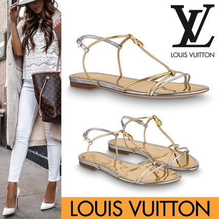 Louis Vuitton Casual Style Blended Fabrics Leather Sport Sandals 