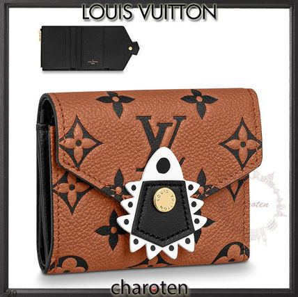 Louis Vuitton ZOE 2020 21AW Monogram Unisex Calfskin Bi color Leather Folding Wallet 