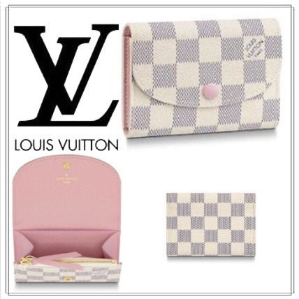 Louis Vuitton DAMIER AZUR 2020 SS Unisex Leather Logo Coin Cases 