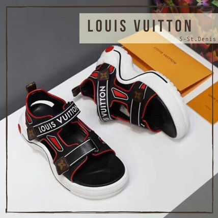 Louis Vuitton MONOGRAM 2020 SS Monogram Open Toe Rubber Sole Blended Fabrics Bi color 1A7U5H 