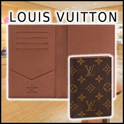 Louis Vuitton PASSPORT COVER brown card holders M64502 