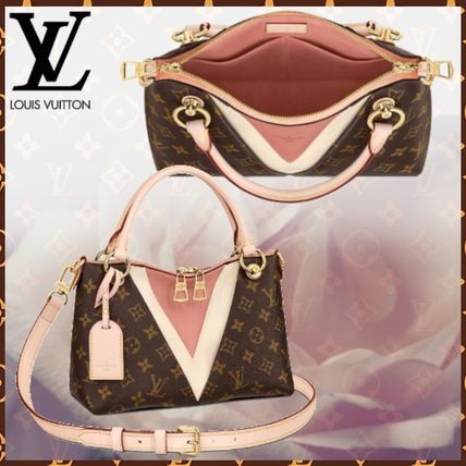 Louis Vuitton MONOGRAM Monogram Canvas Blended Fabrics 2WAY Bi color Plain Leather 