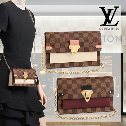 Louis Vuitton DAMIER 2020 SS Canvas Leather Party Style Elegant Style Crossbody Logo 