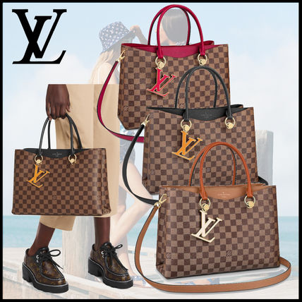 Louis Vuitton DAMIER Casual Style 2WAY Leather Formal Style Logo Handbags N40256 M41048 N40052 