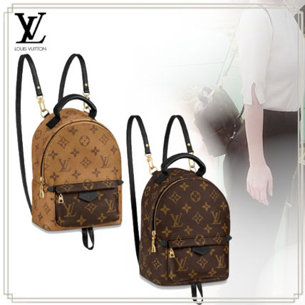 Louis Vuitton MONOGRAM Monogram Calfskin Leather Elegant Style Logo Backpacks M44872 M44873 