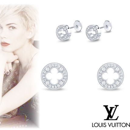 Louis Vuitton 2020 SS Empreinte Ear Studs White Gold And Diamonds Q96581 