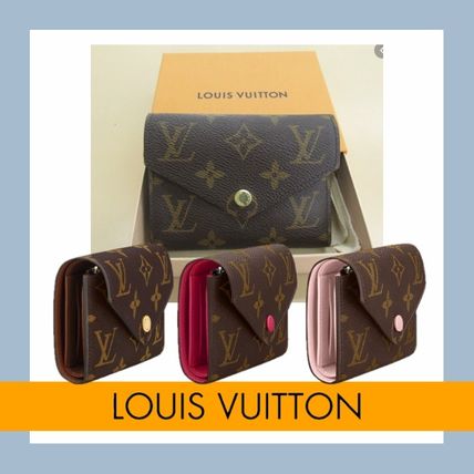 Louis Vuitton PORTEFEUILLE VICTORINE Monogram Canvas Leather Folding Wallet Small Wallet Logo M62360 M41938 M62472 