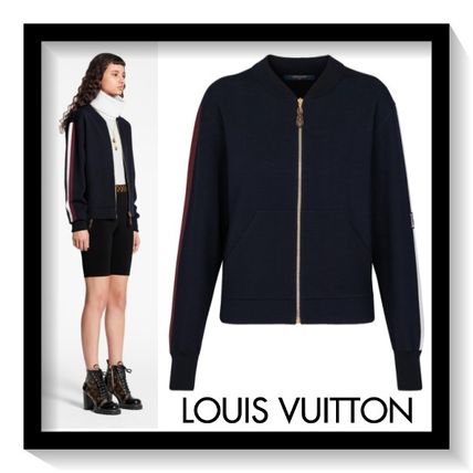 Louis Vuitton Travel Kit Zip Up Sweater With Lv Stripe 1A5KO7 