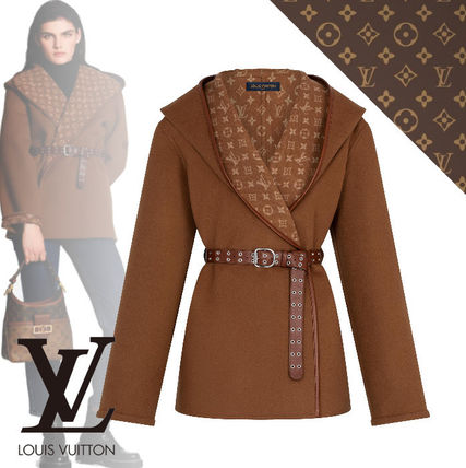 Louis Vuitton 2019 20AW Wrap Peacoat In Wool And Silk With Monogram Detail 1A825Z 