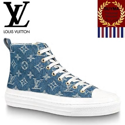 Louis Vuitton 2019 SS Monogram Plain Toe Rubber Sole Lace up Casual Style Unisex 1A4VT8 