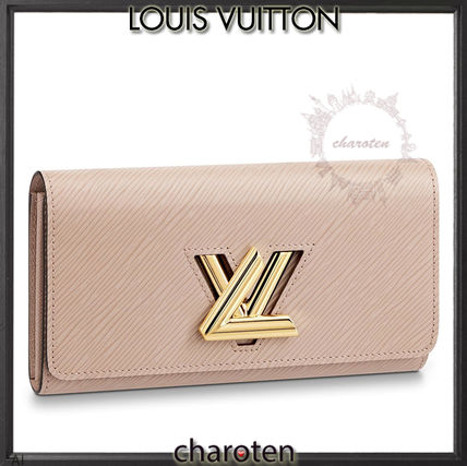 Louis Vuitton TWIST 2019 SS Unisex Calfskin Plain Folding Wallet Long Wallets 