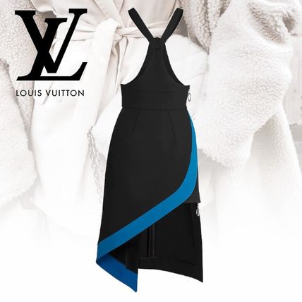 Louis Vuitton 2019 20AW Wool Silk Blended Fabrics Sleeveless Halter Neck Bi color 1A626N 
