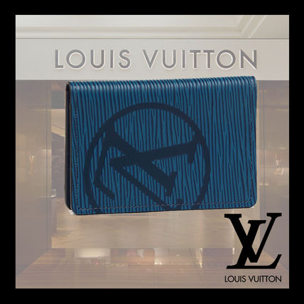 Louis Vuitton EPI Unisex Logo Card Holders 