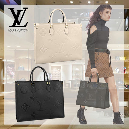 Louis Vuitton MONOGRAM EMPREINTE 2020 SS Monogram A4 2WAY Bi color Leather Elegant Style Logo Totes 