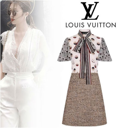 Louis Vuitton 2020 SS Short Monogram Casual Style A line Wool Silk Tweed 1A840E 