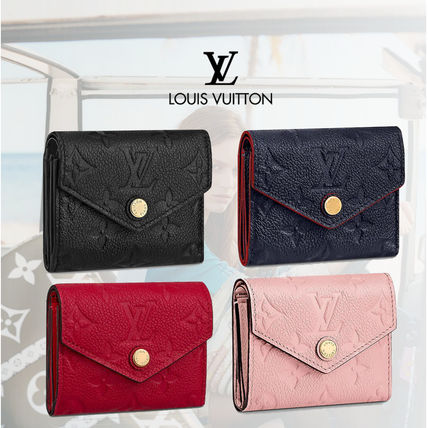 Louis Vuitton MONOGRAM EMPREINTE Monogram Unisex Calfskin Leather Folding Wallet Small Wallet 