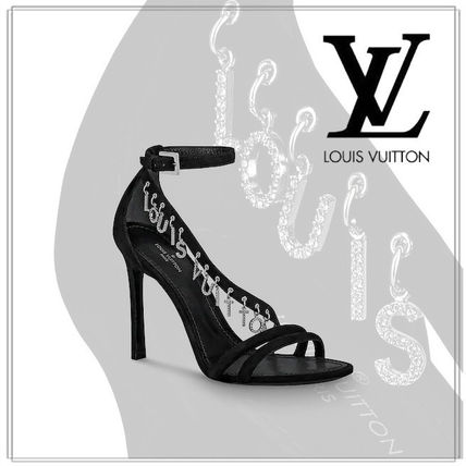 Louis Vuitton 2020 21AW Suede Plain Pin Heels Elegant Style Heeled Sandals 