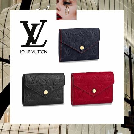 Louis Vuitton MONOGRAM EMPREINTE Monogram Unisex Leather Folding Wallet Small Wallet Logo M63701 M64060 M64577 