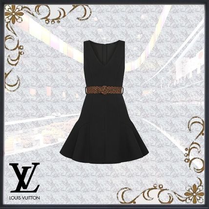 Louis Vuitton 2020 21AW Short Monogram Casual Style Wool Silk Sleeveless Flared 1A81WN 